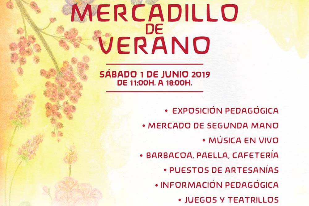 Ven al mercadillo de verano este sábado 1 de Junio